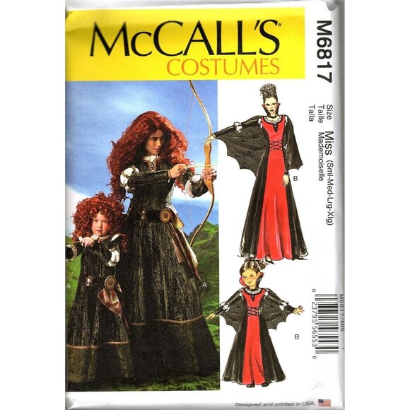 McCall's M6817 Misses S to XL Medieval Fantasy Costume Uncut Sewing Pattern - Picture 1 of 2